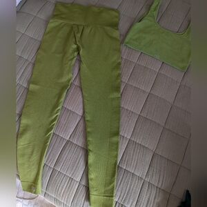 SET Active Lime Green Sports Bra And Leggings Set
